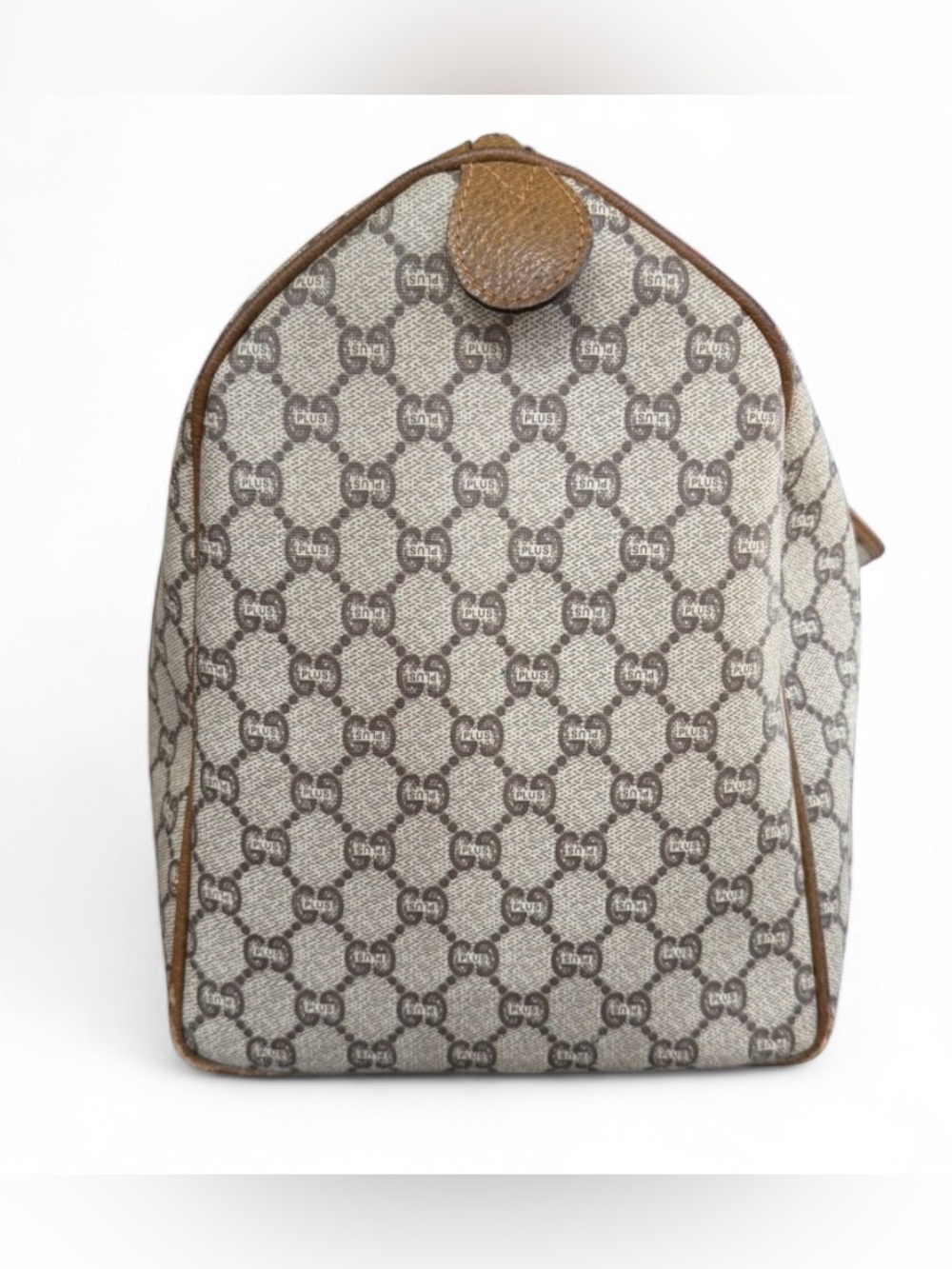 Gucci Plus Monogram Canvas Duffel Boston Bag with Leather Trim. Comes with COA - Picture 8 of 15